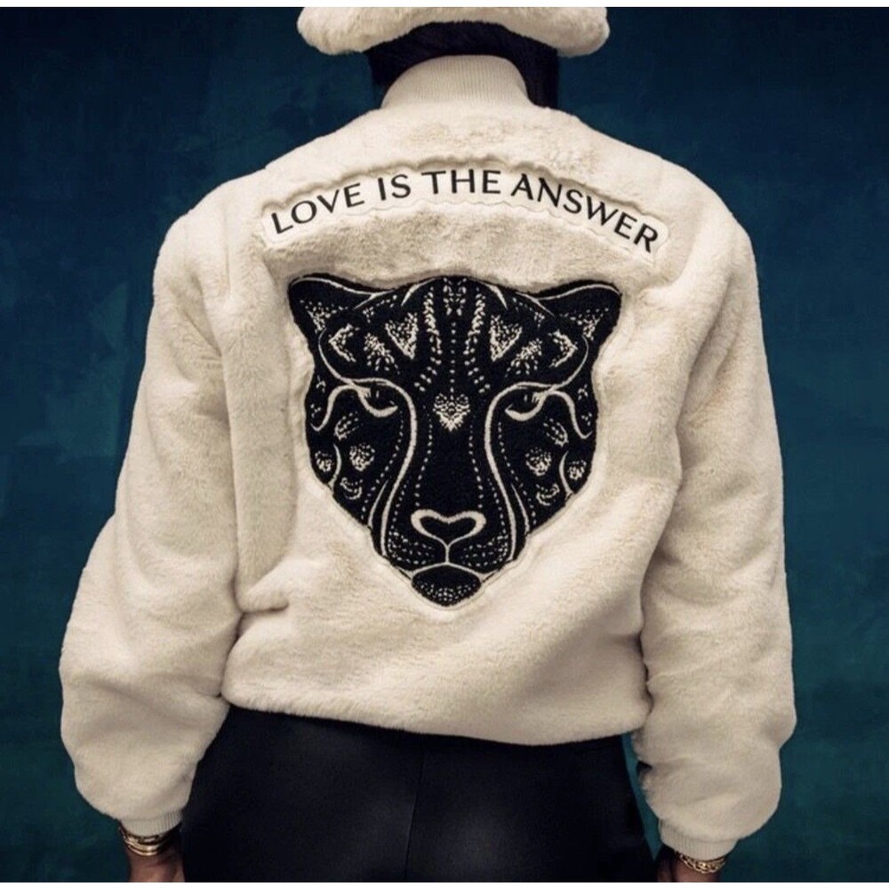 Ciara Love Is The Answer Faux Fur Jacket Xs - Picture 6 of 7